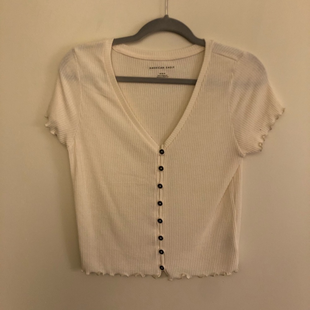 AEO Lettuce Edge Crop Top